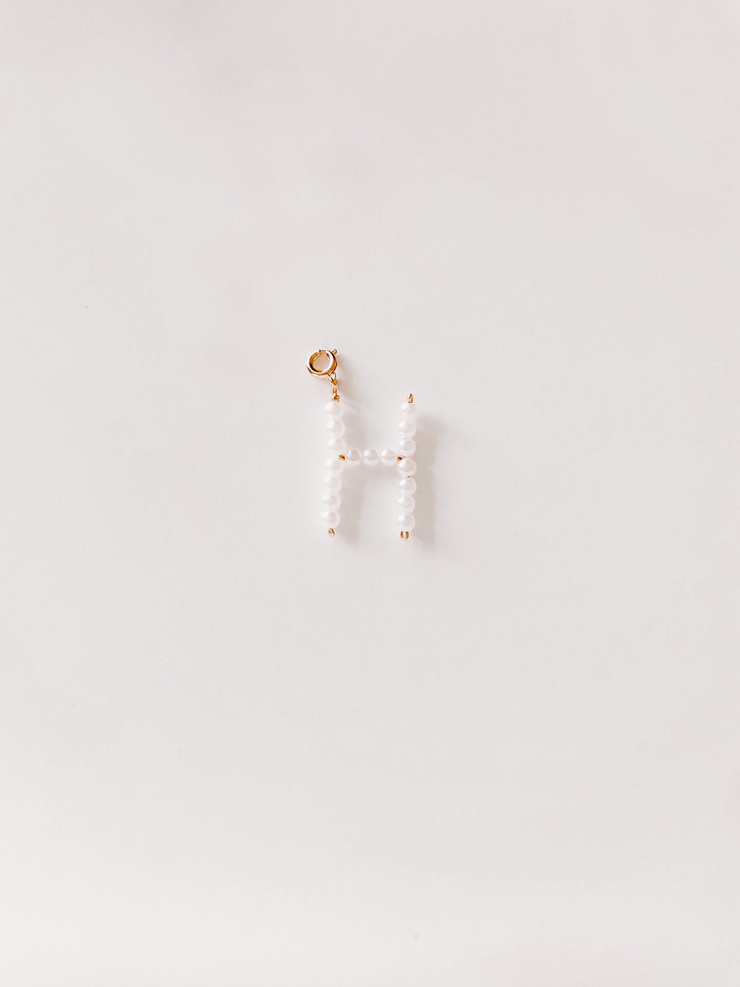 Faux Pearl Initial Pendant