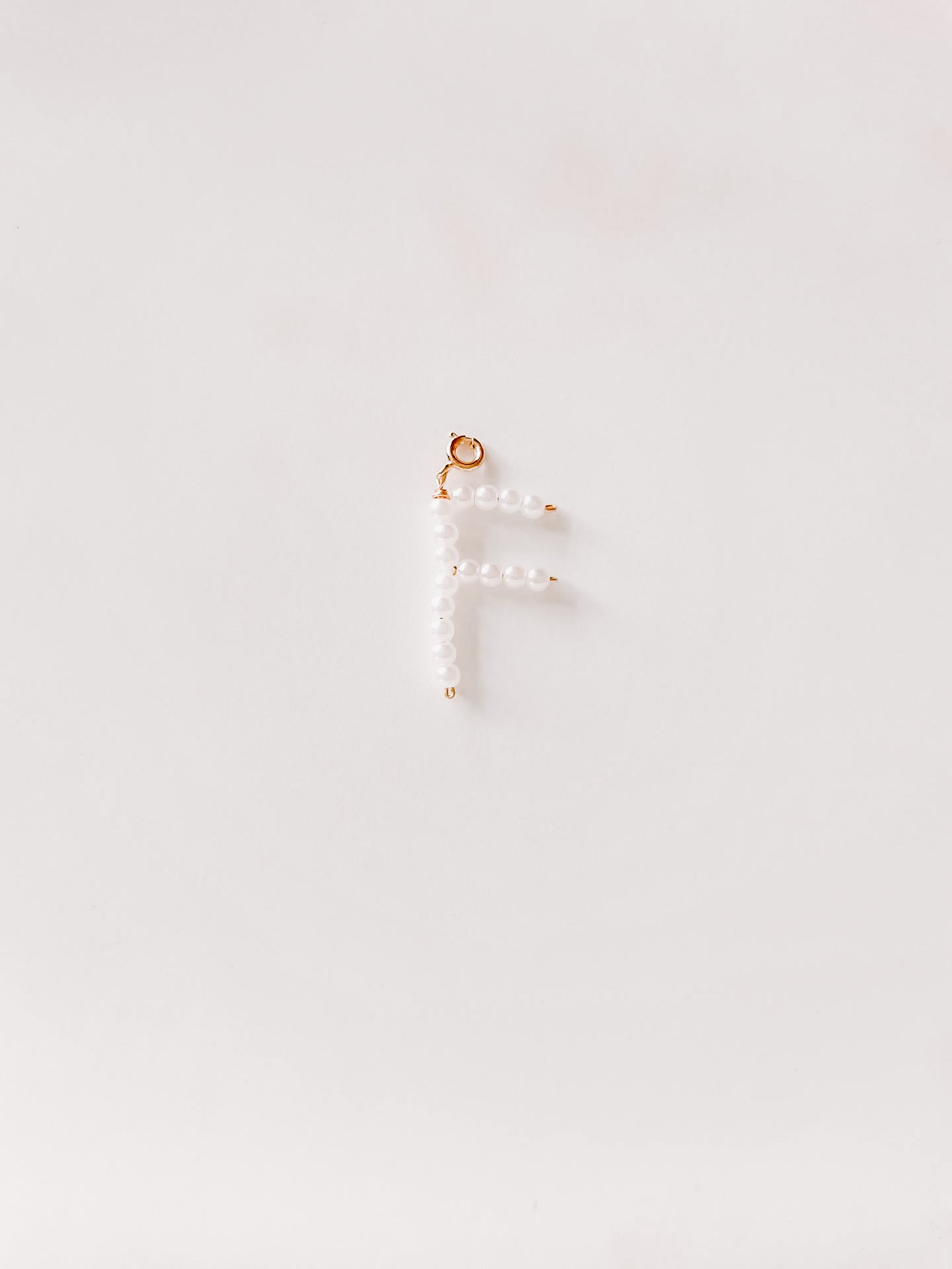 Faux Pearl Initial Pendant