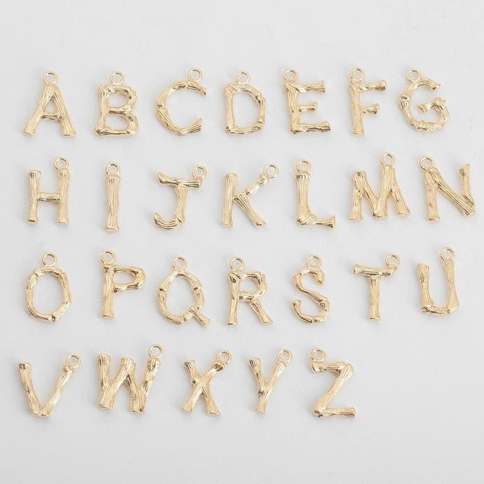 Bamboo Initial Pendant