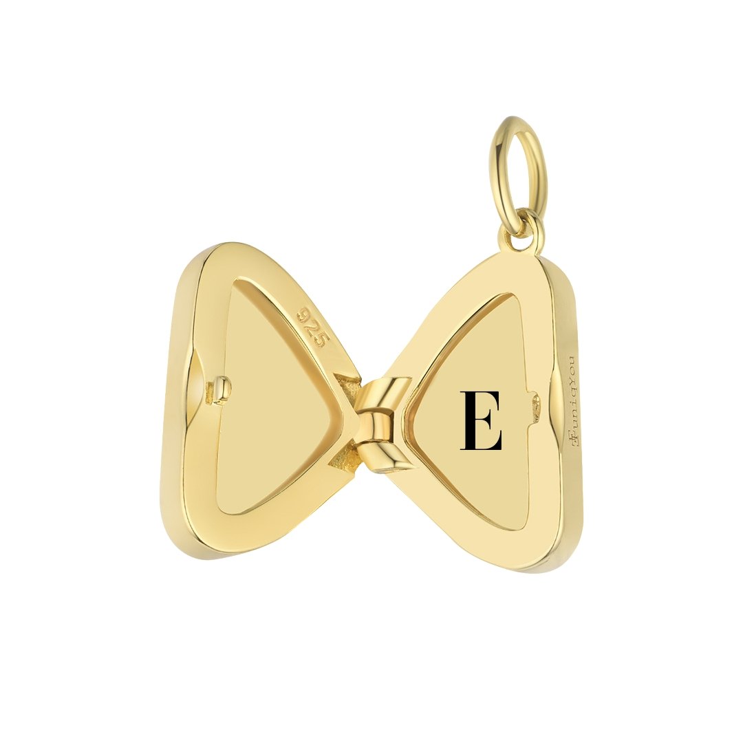 Salamis Wing Locket - Initial (opt)