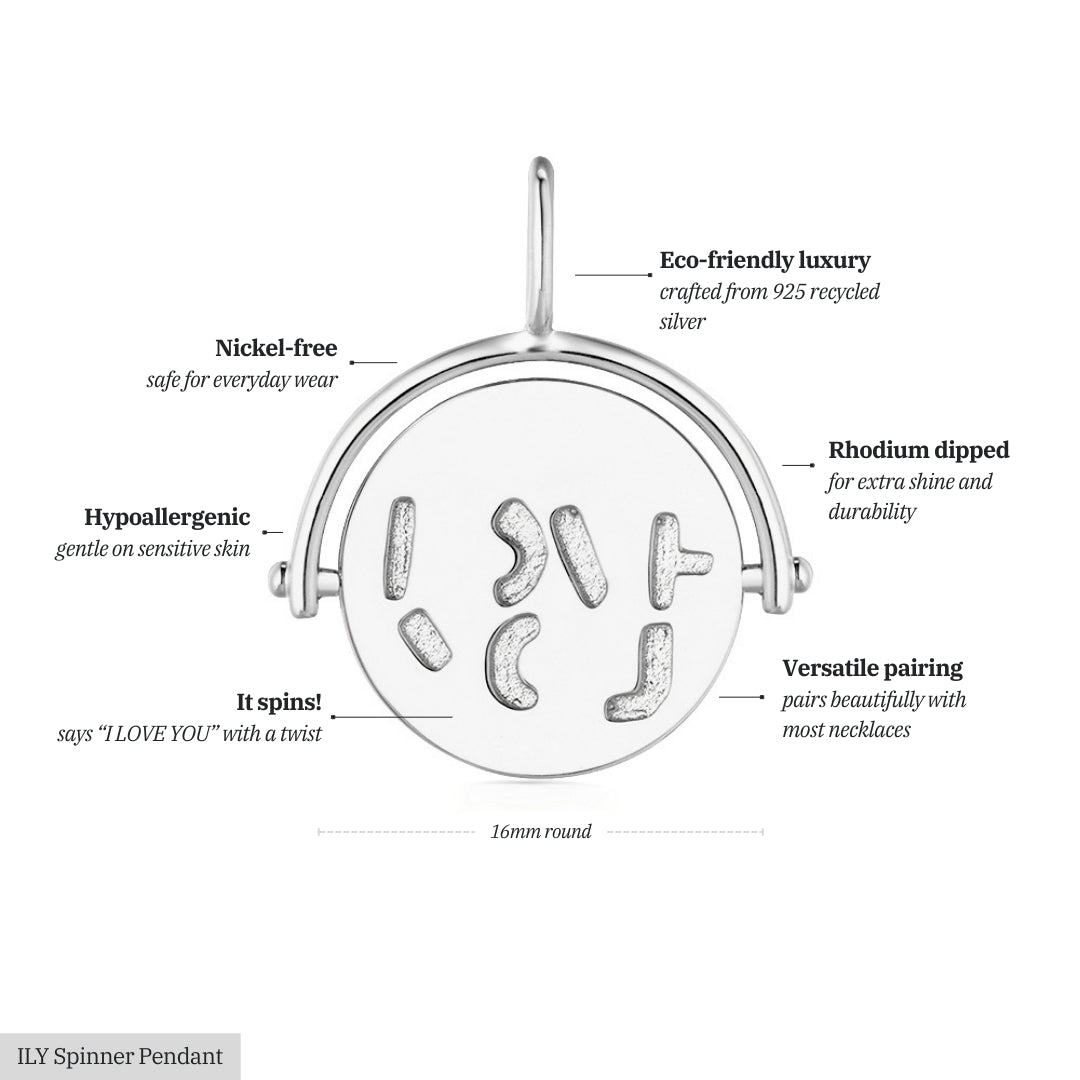 ILY Spinner Pendant