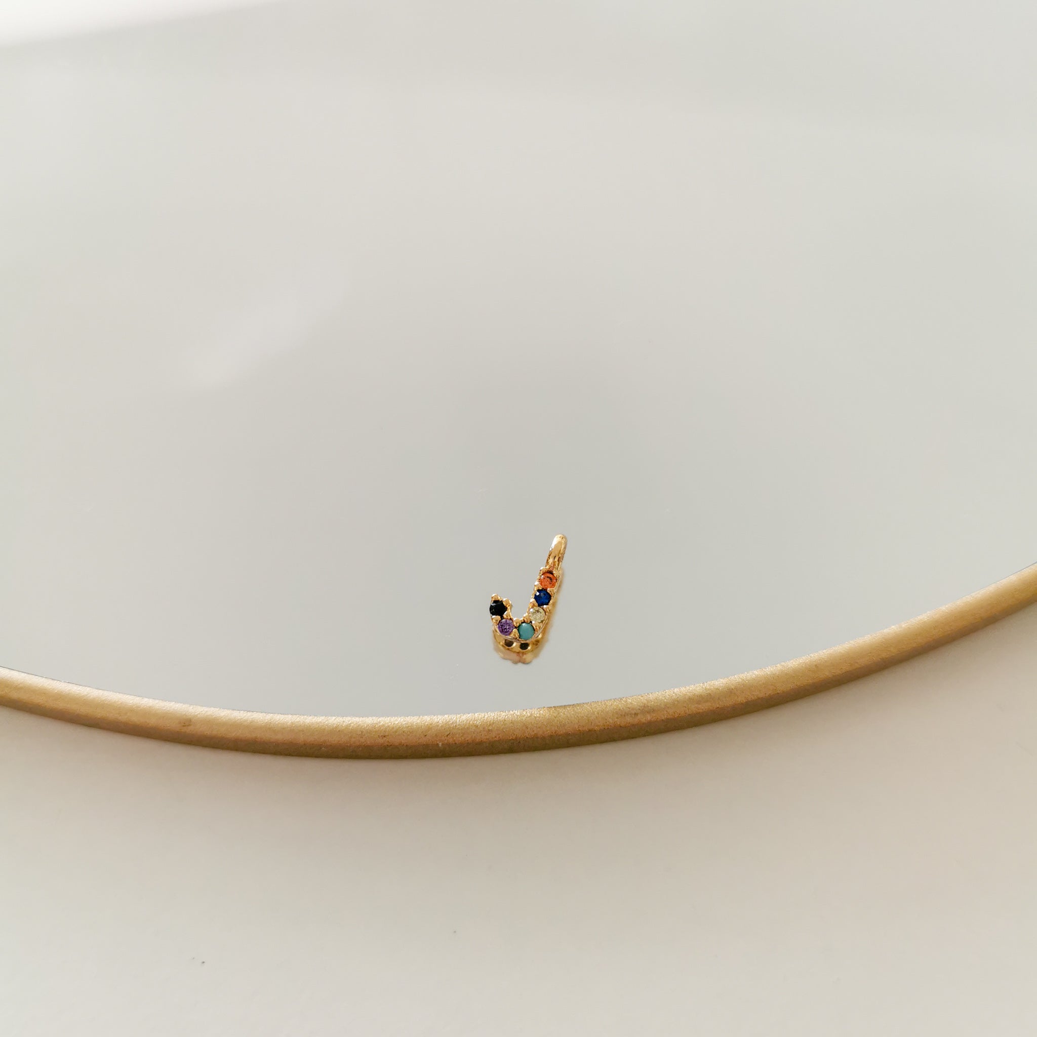 Mini Rainbow Initial Necklace