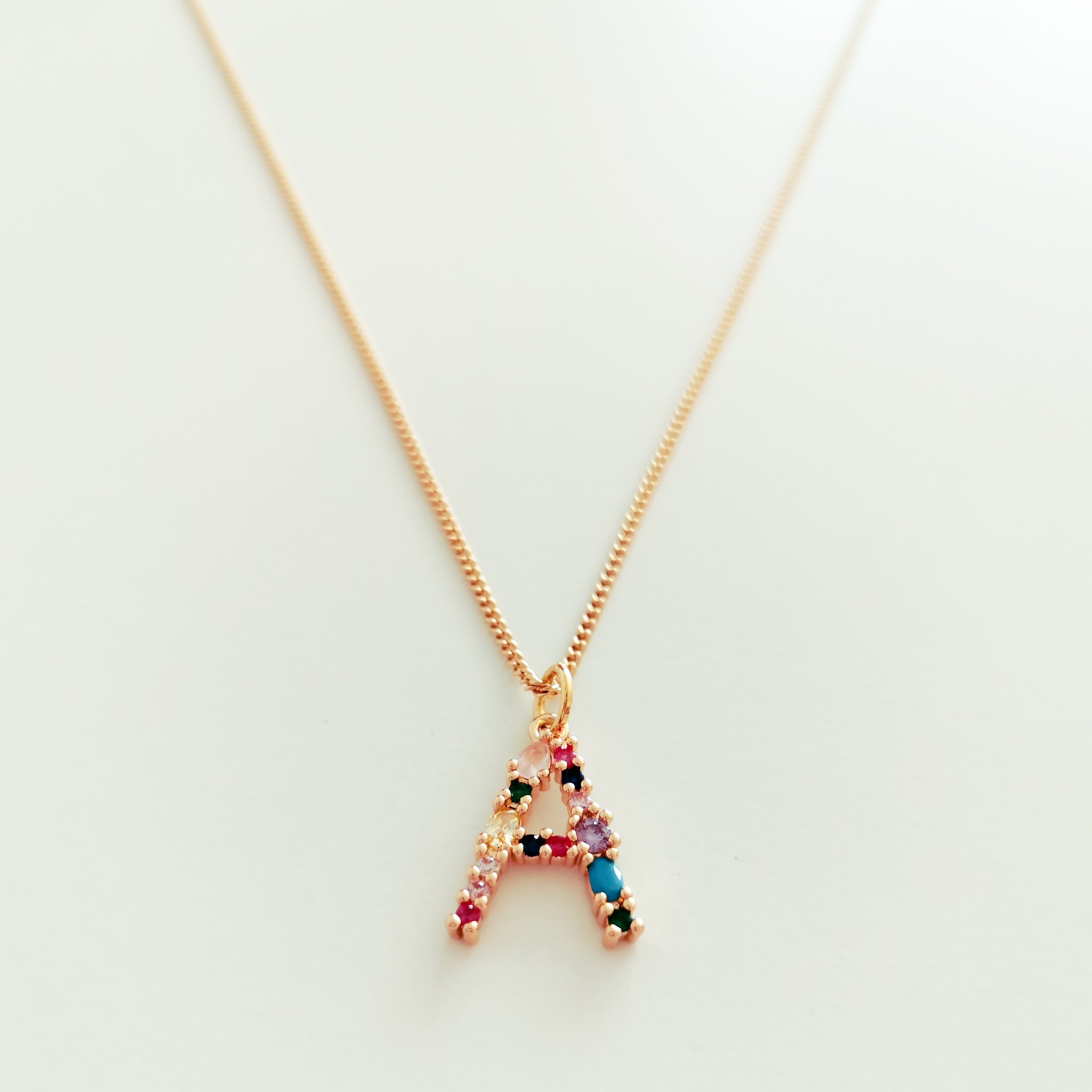 Rainbow Initial Pendant