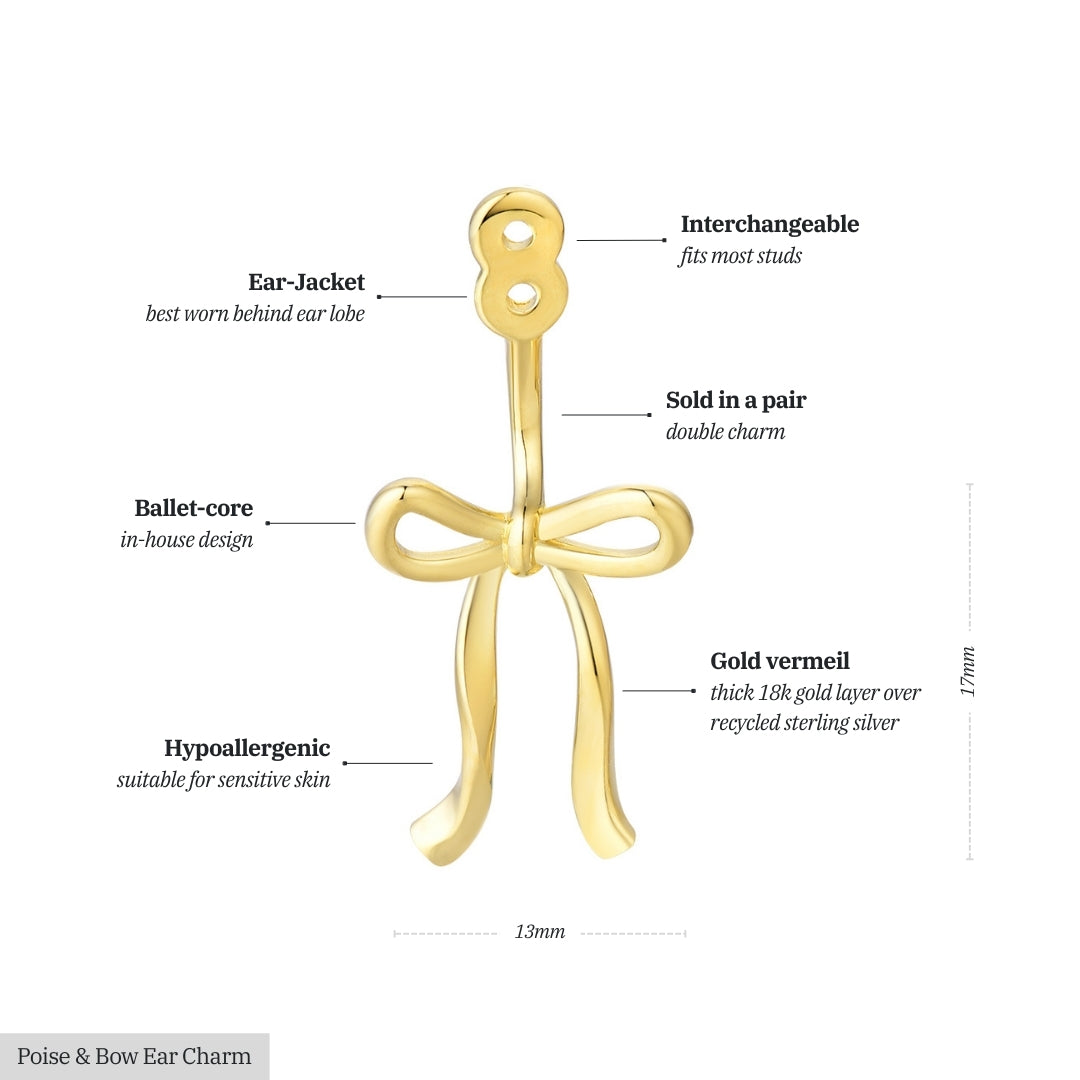 Poise & Bow Ear Charms