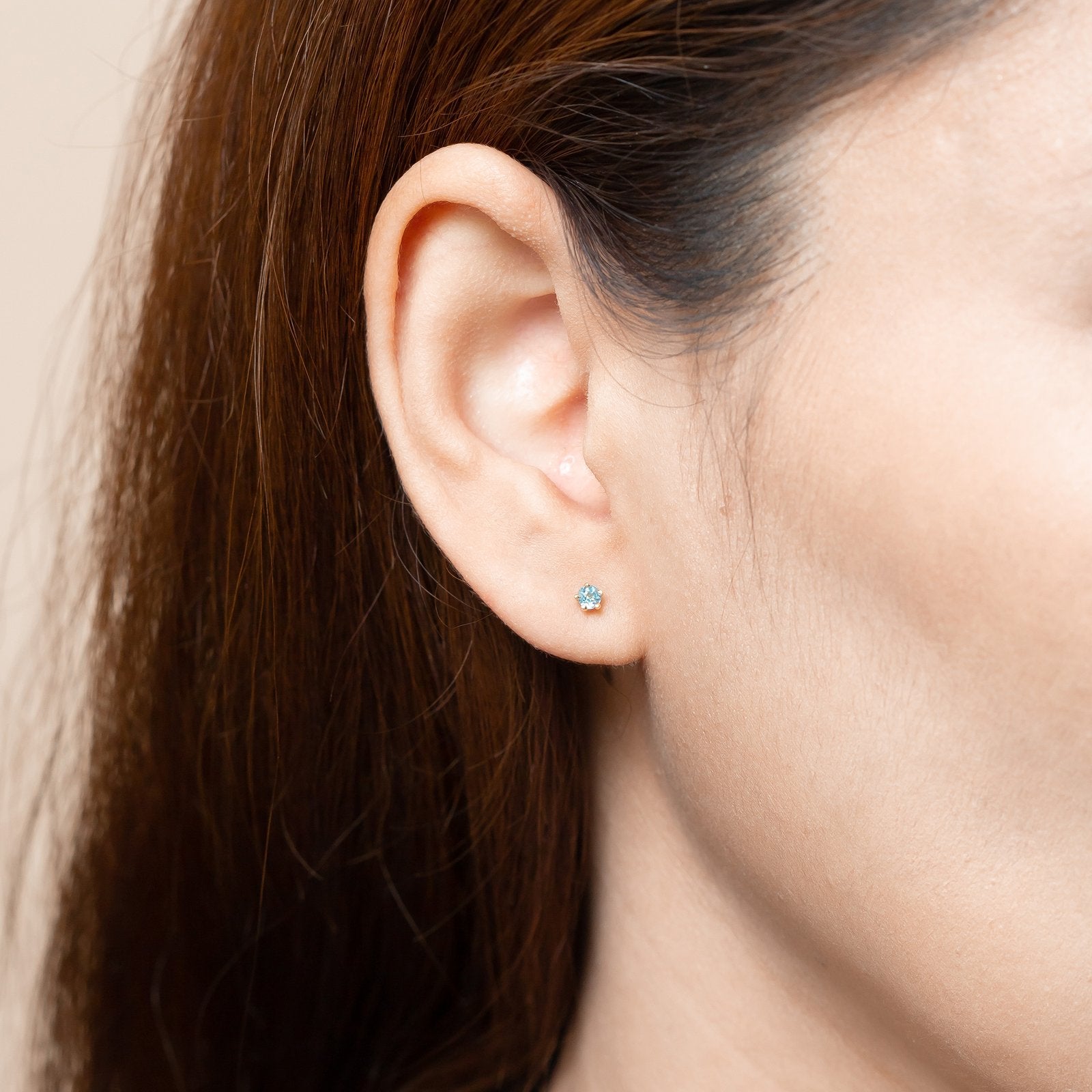 December Birthstone Ear Studs