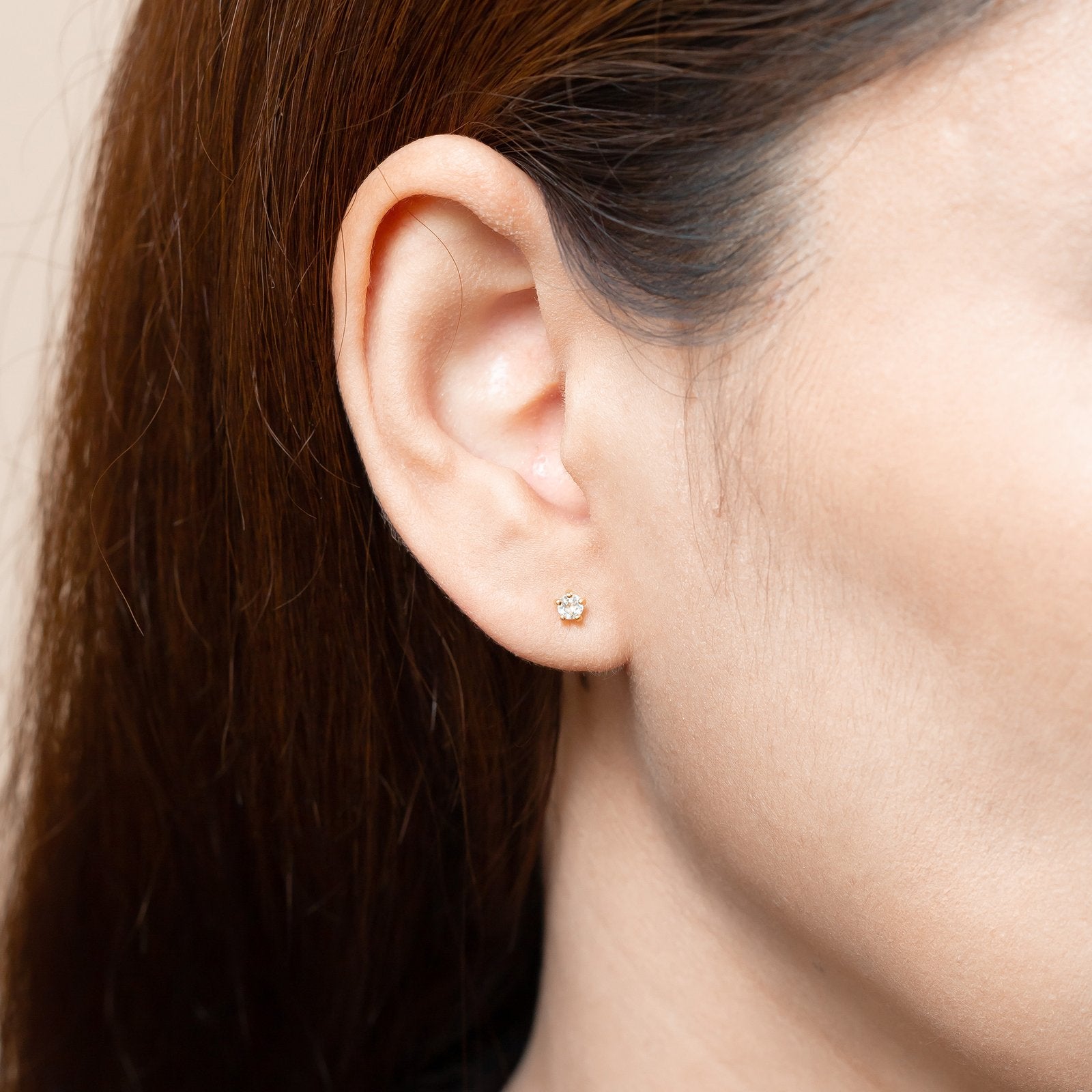 April Birthstone Ear Studs