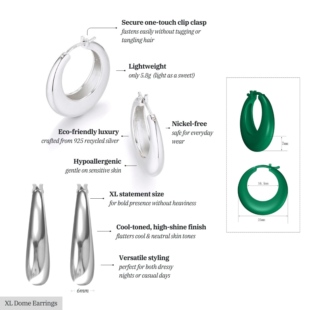 XL Dome Earrings