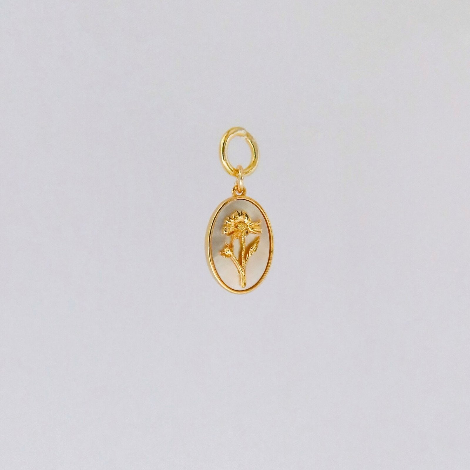 Mother-of-Pearl Birth Flower Pendant