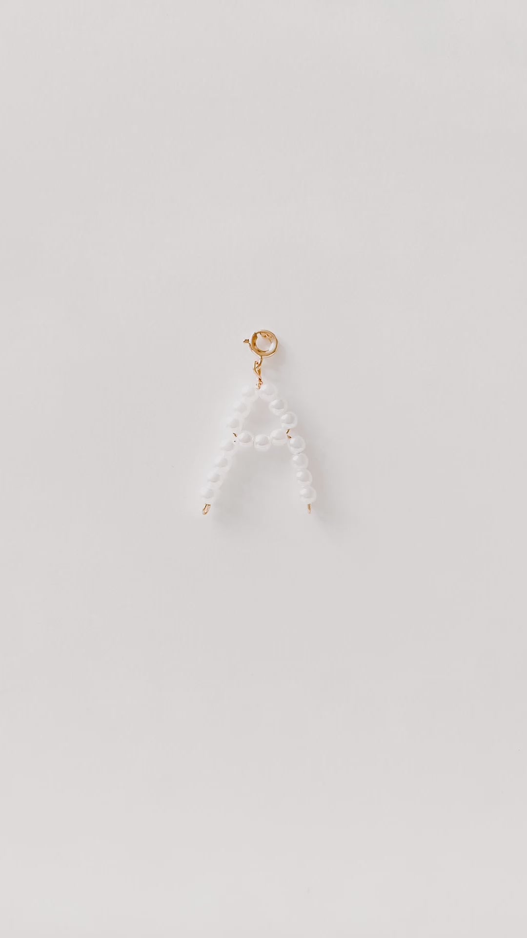 Faux Pearl Initial Pendant