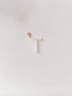 Faux Pearl Initial Pendant