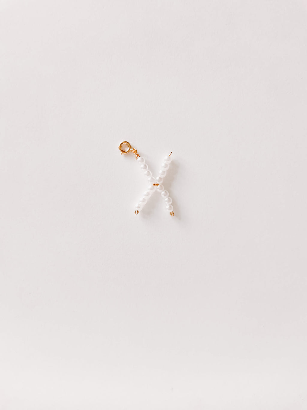 Faux Pearl Initial Pendant