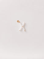 Faux Pearl Initial Pendant
