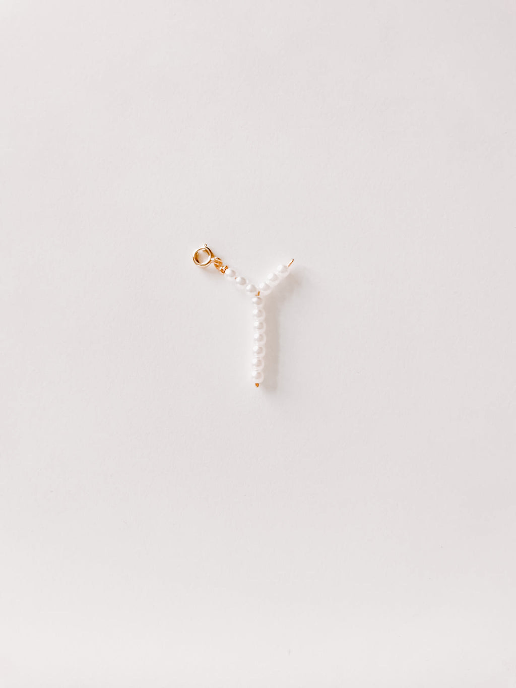 Faux Pearl Initial Pendant