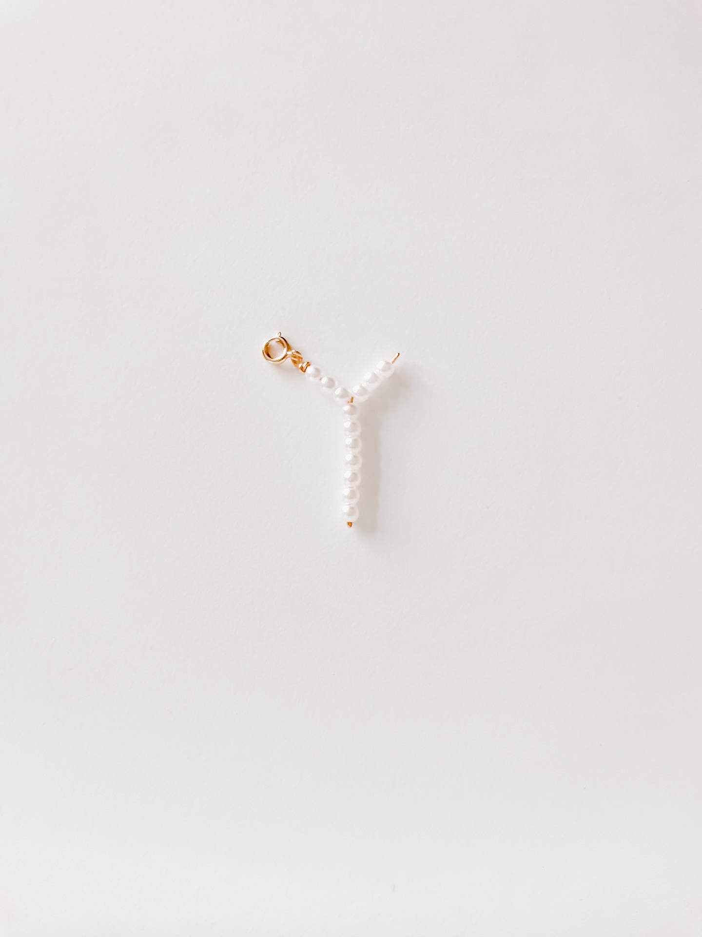 Faux Pearl Initial Pendant