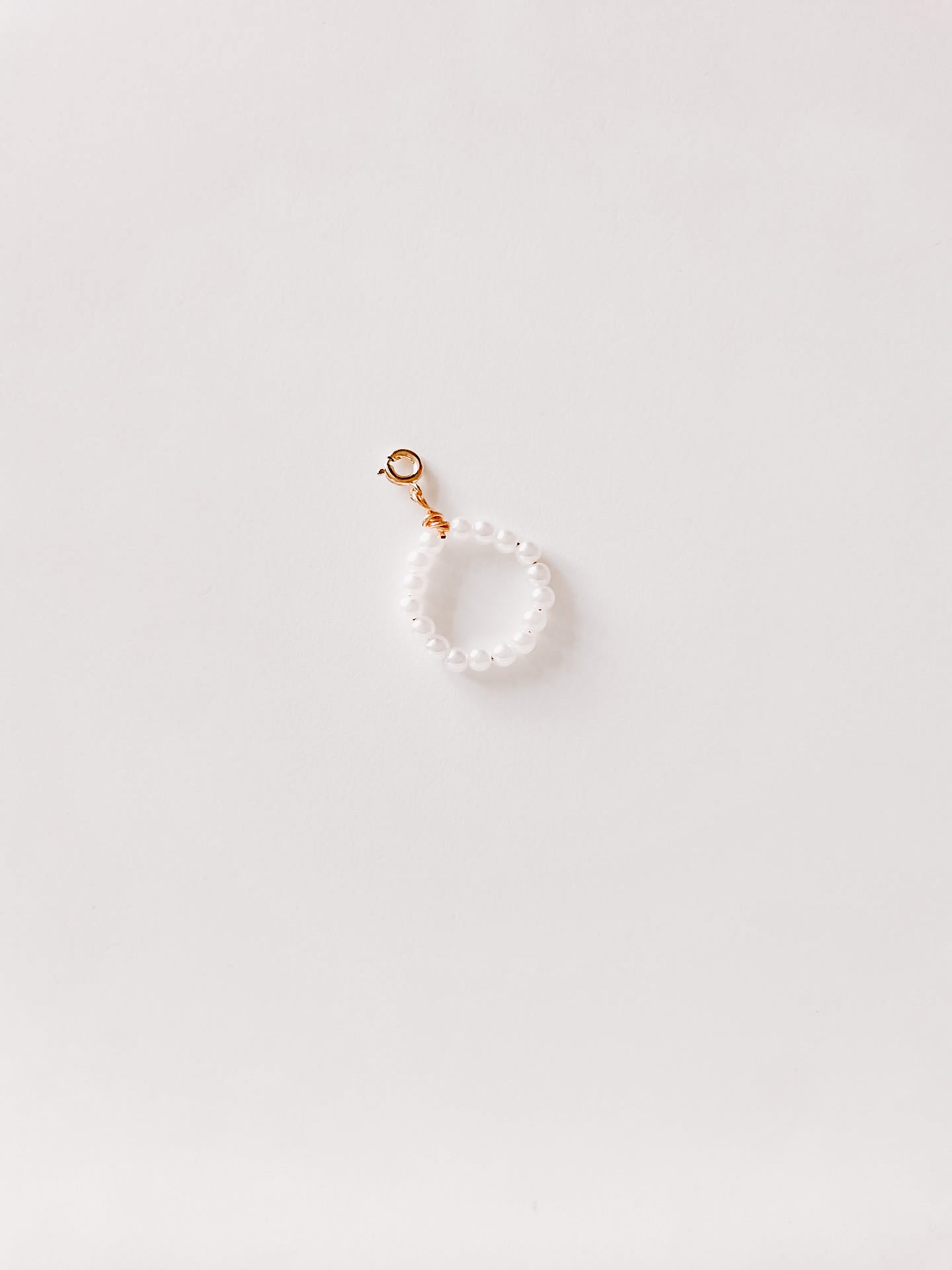 Faux Pearl Initial Pendant
