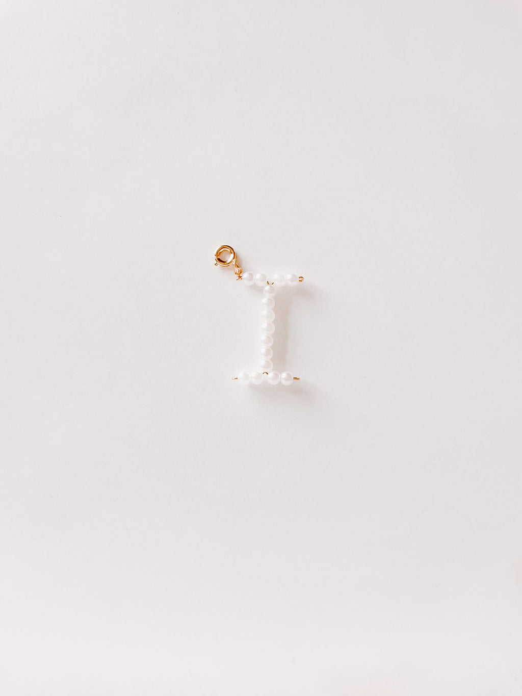 Faux Pearl Initial Pendant