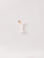 Faux Pearl Initial Pendant