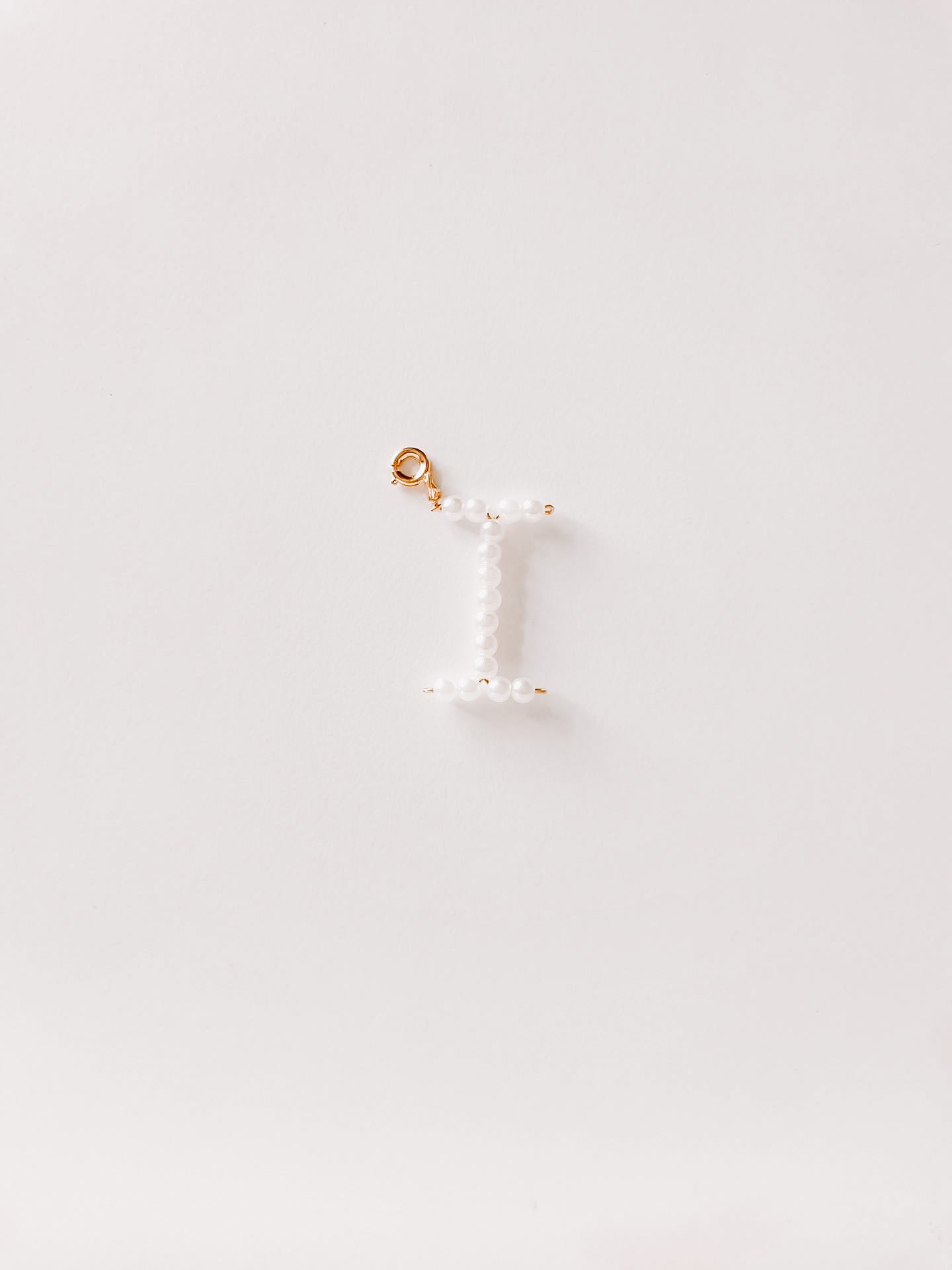 Faux Pearl Initial Pendant