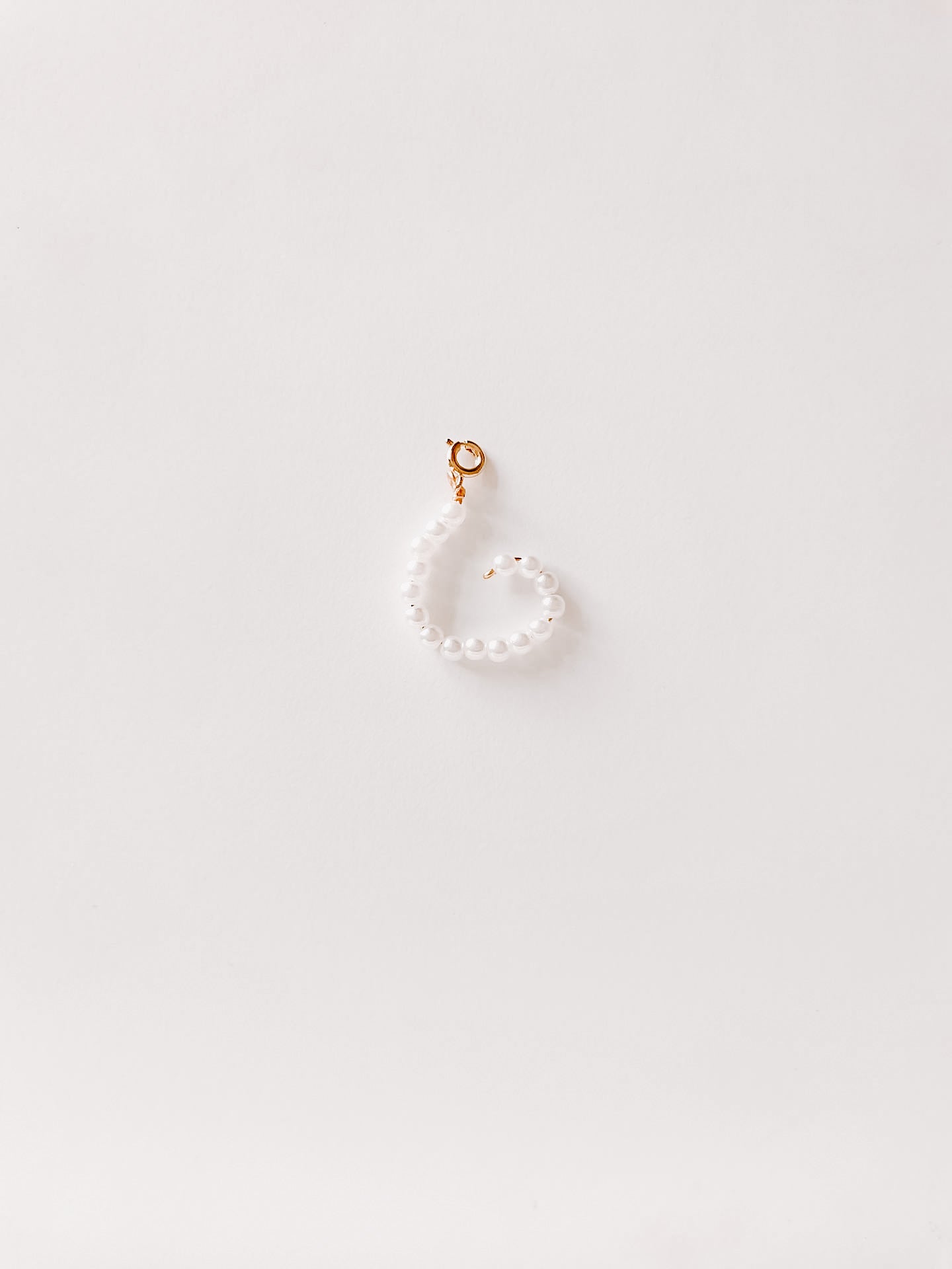 Faux Pearl Initial Pendant
