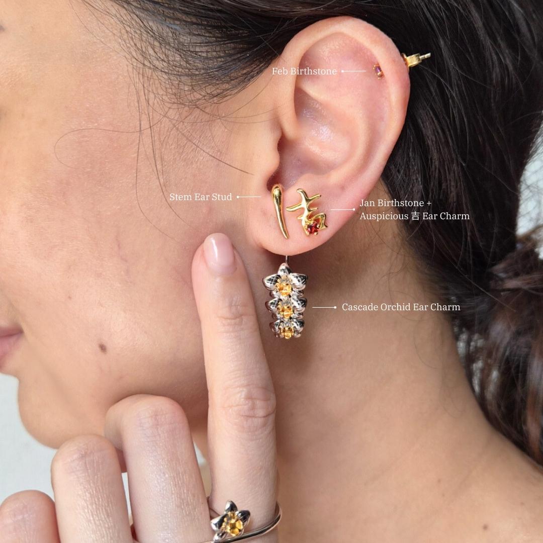 Cascade Orchid Ear Charms