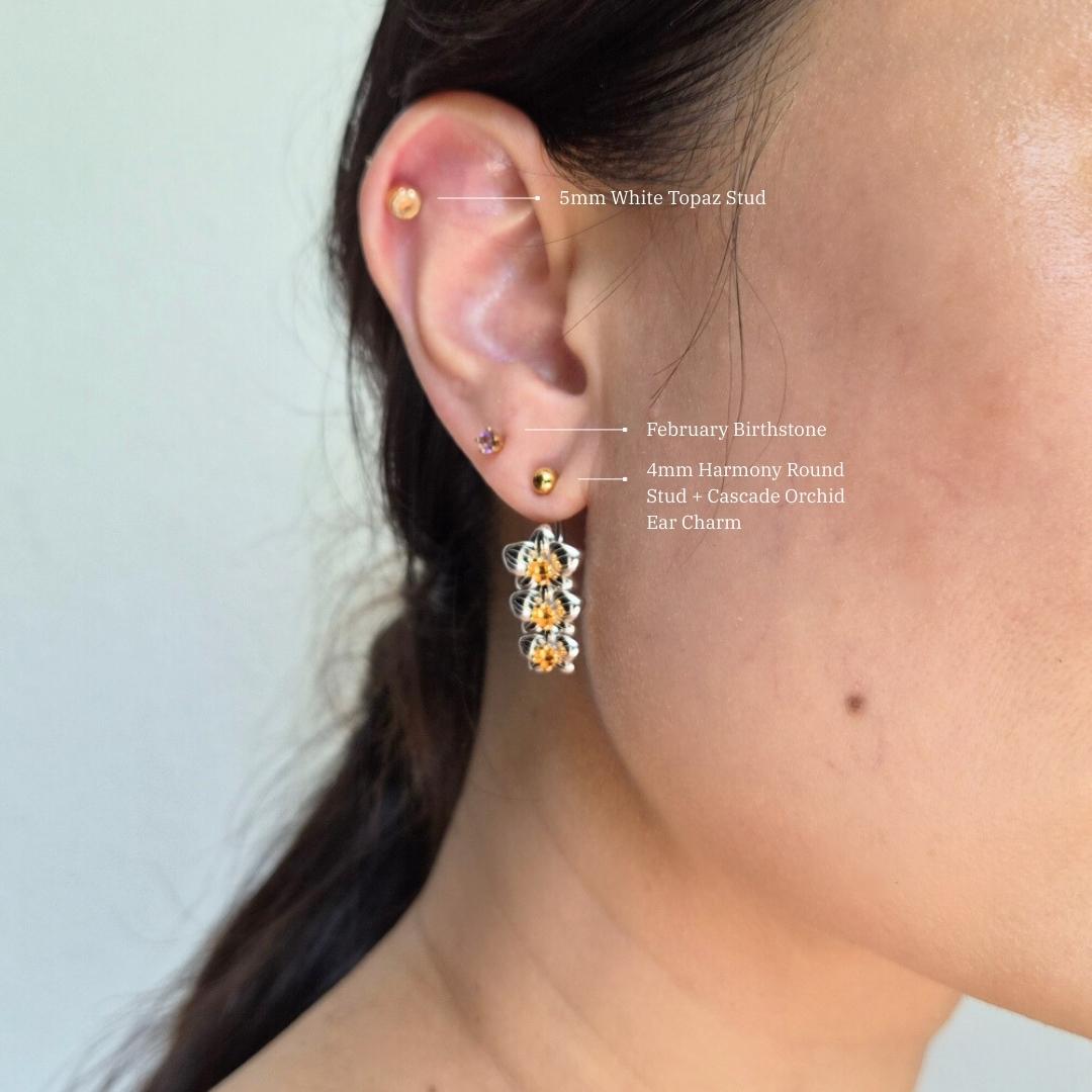 Cascade Orchid Ear Charms