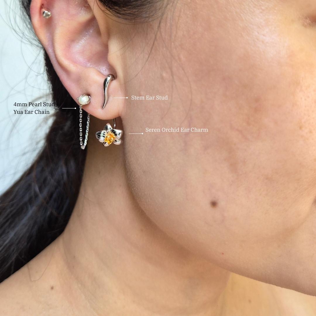 Seren Orchid Ear Charms