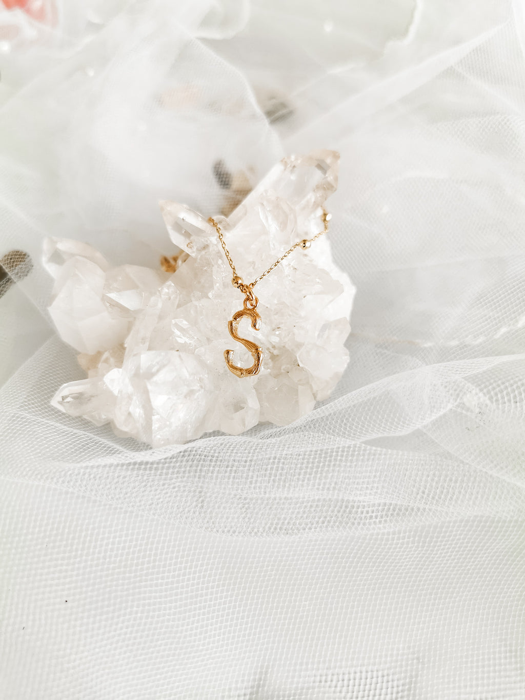 Bamboo Initial Pendant