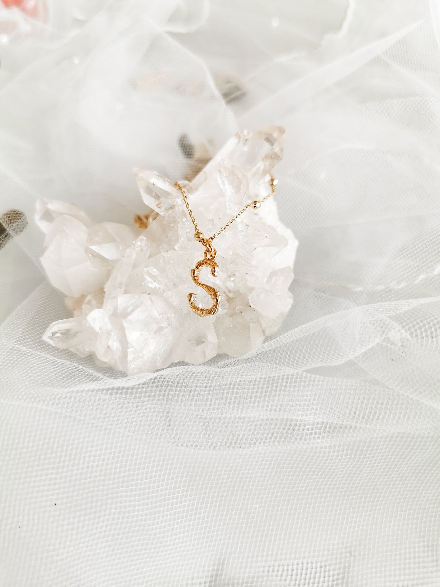 Bamboo Initial Pendant