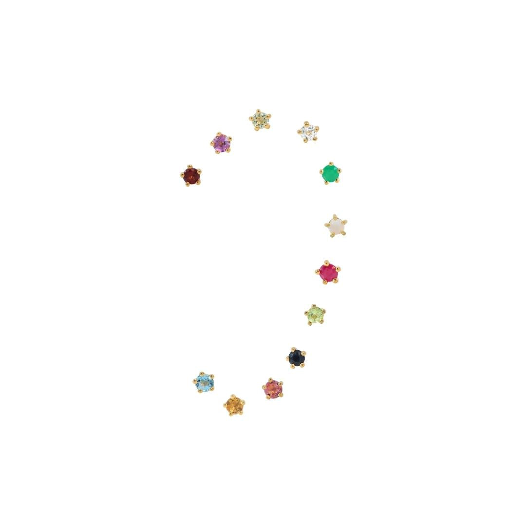 Birthstone Ear Studs