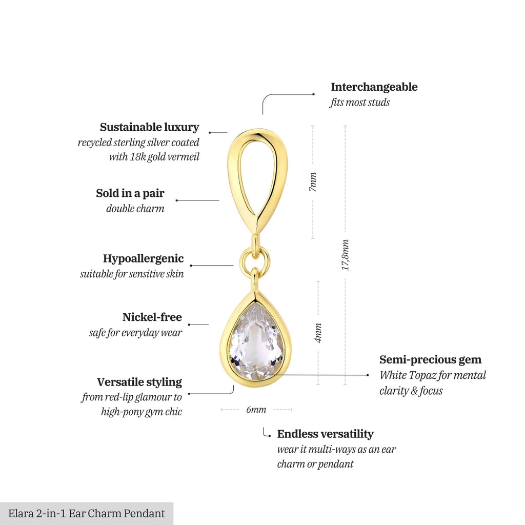 Elara 2-in-1 Ear Charm Pendant