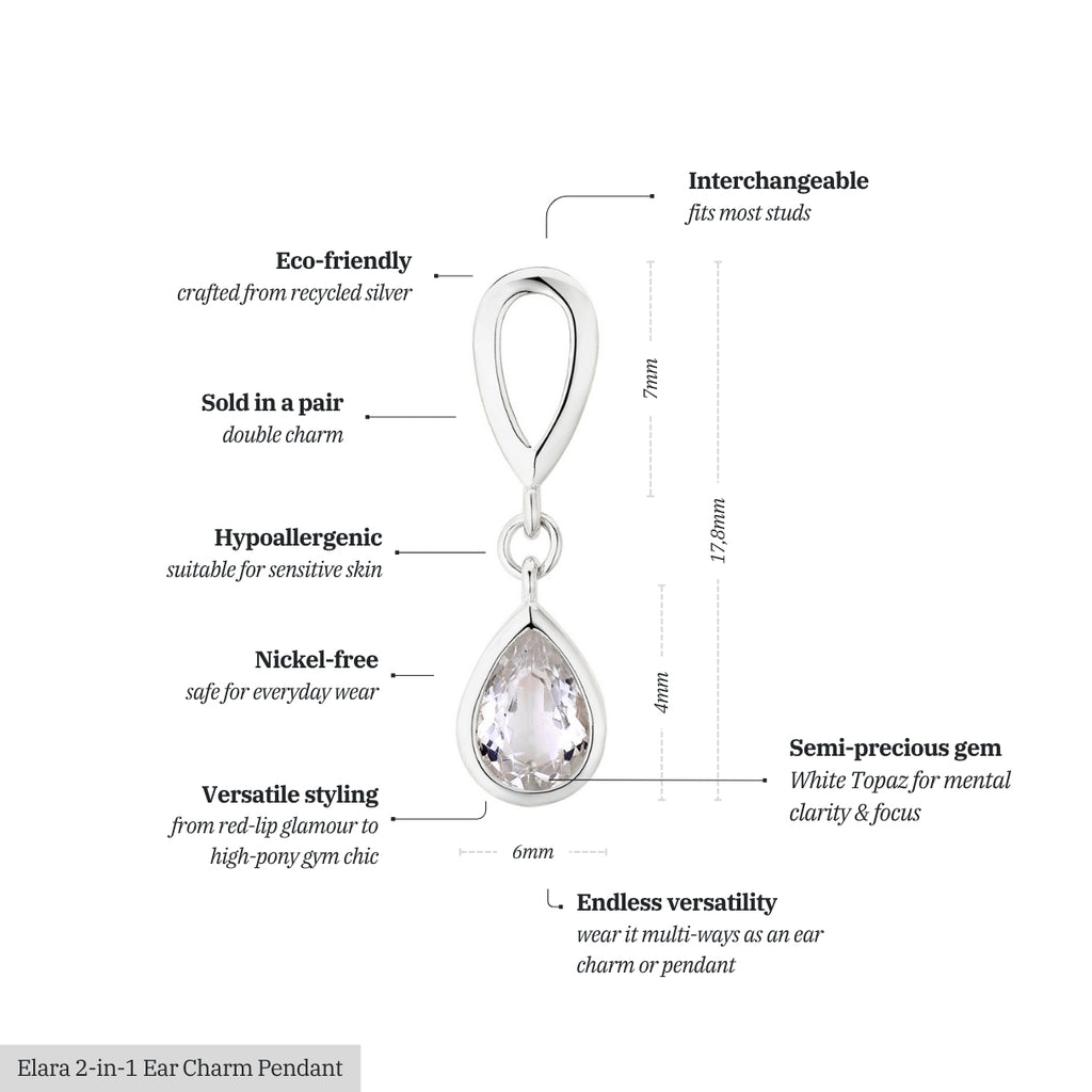 Elara 2-in-1 Ear Charm Pendant