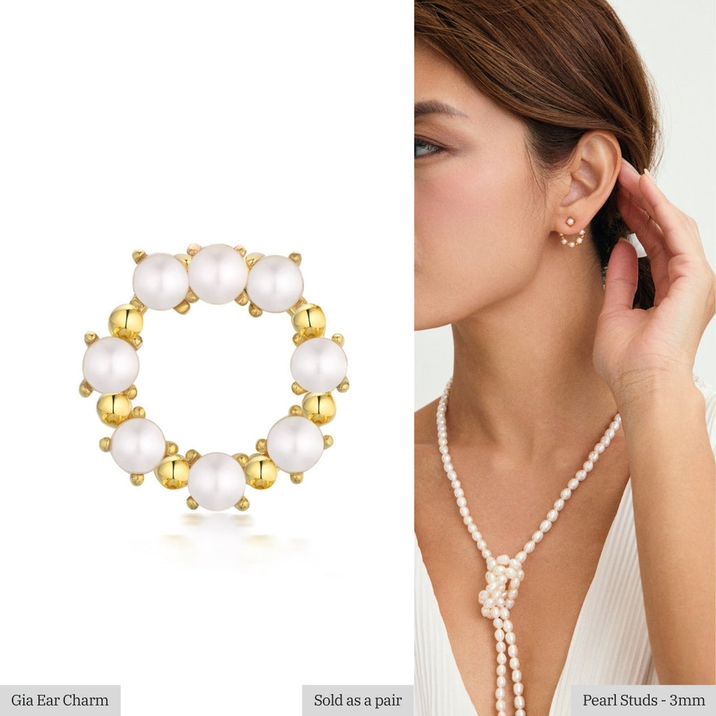 Pearl Studs - 3mm