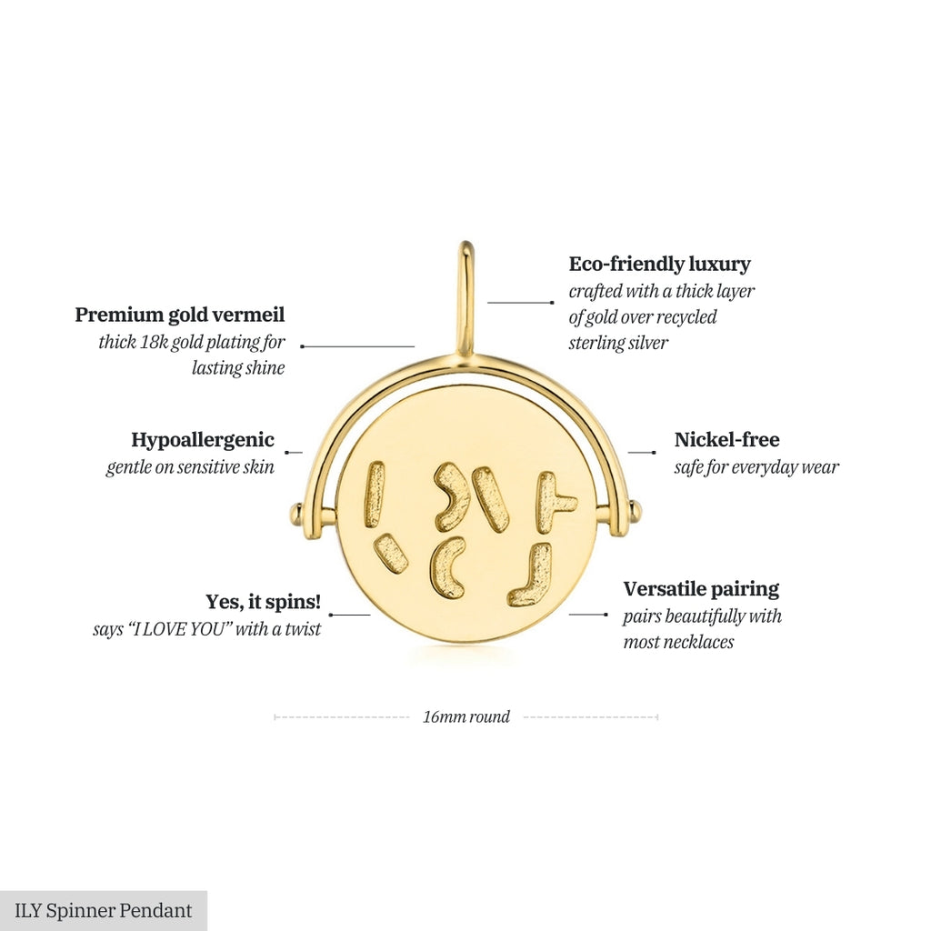 ILY Spinner Pendant