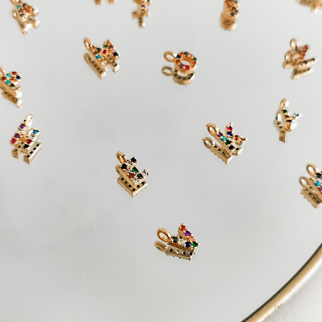 Mini Rainbow Initial Necklace