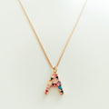 Rainbow Initial Necklace