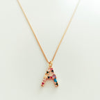 Rainbow Initial Necklace
