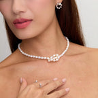 Lumina Pearl Ring & Gia Earrings Set