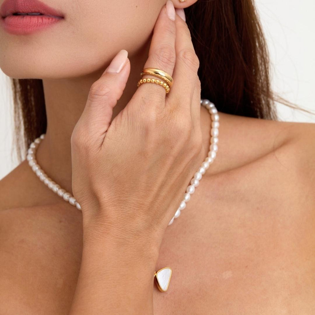 Lumina & Dome Duo Ring Set