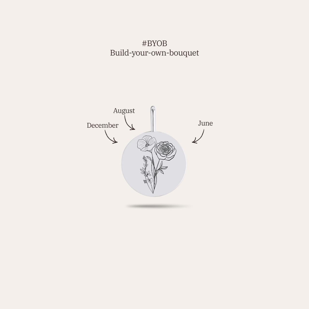 Lykke Coin Charm - Birth Flower