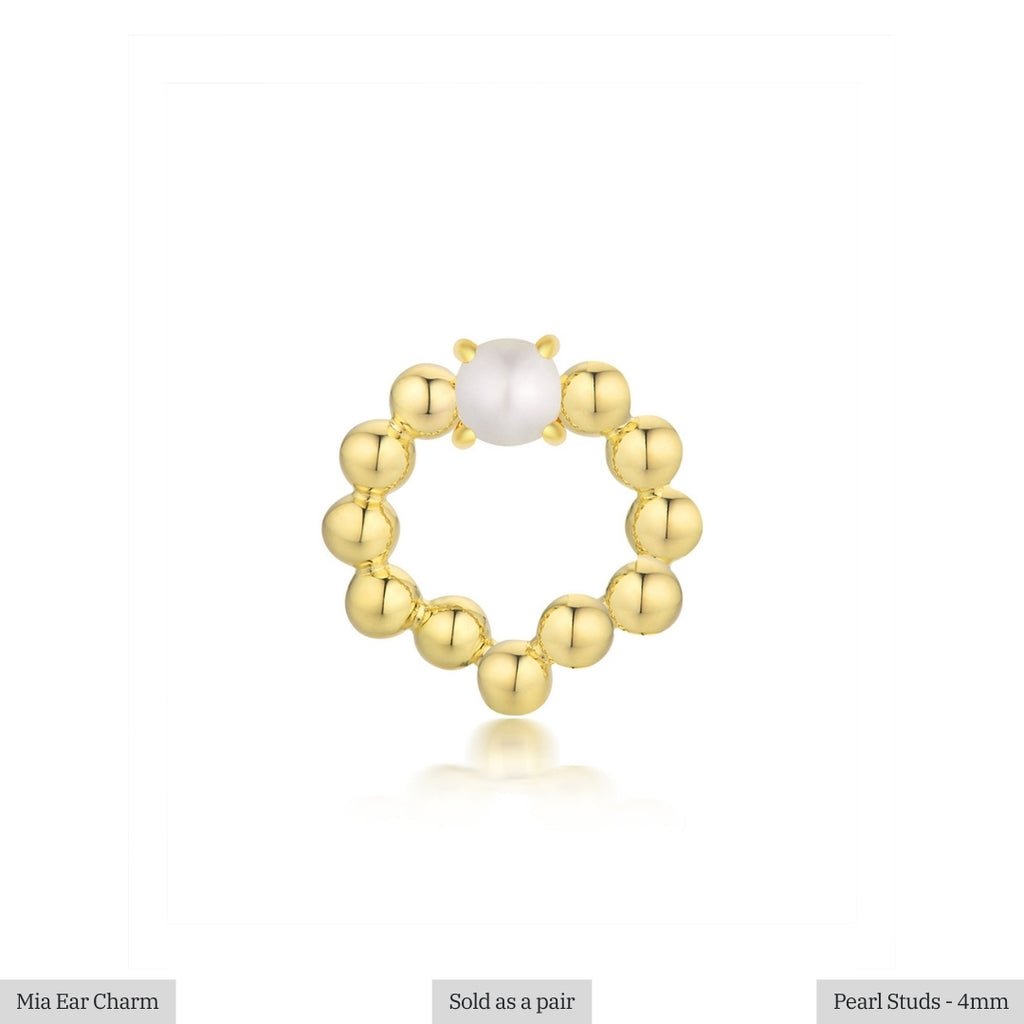 Pearl Studs - 4mm