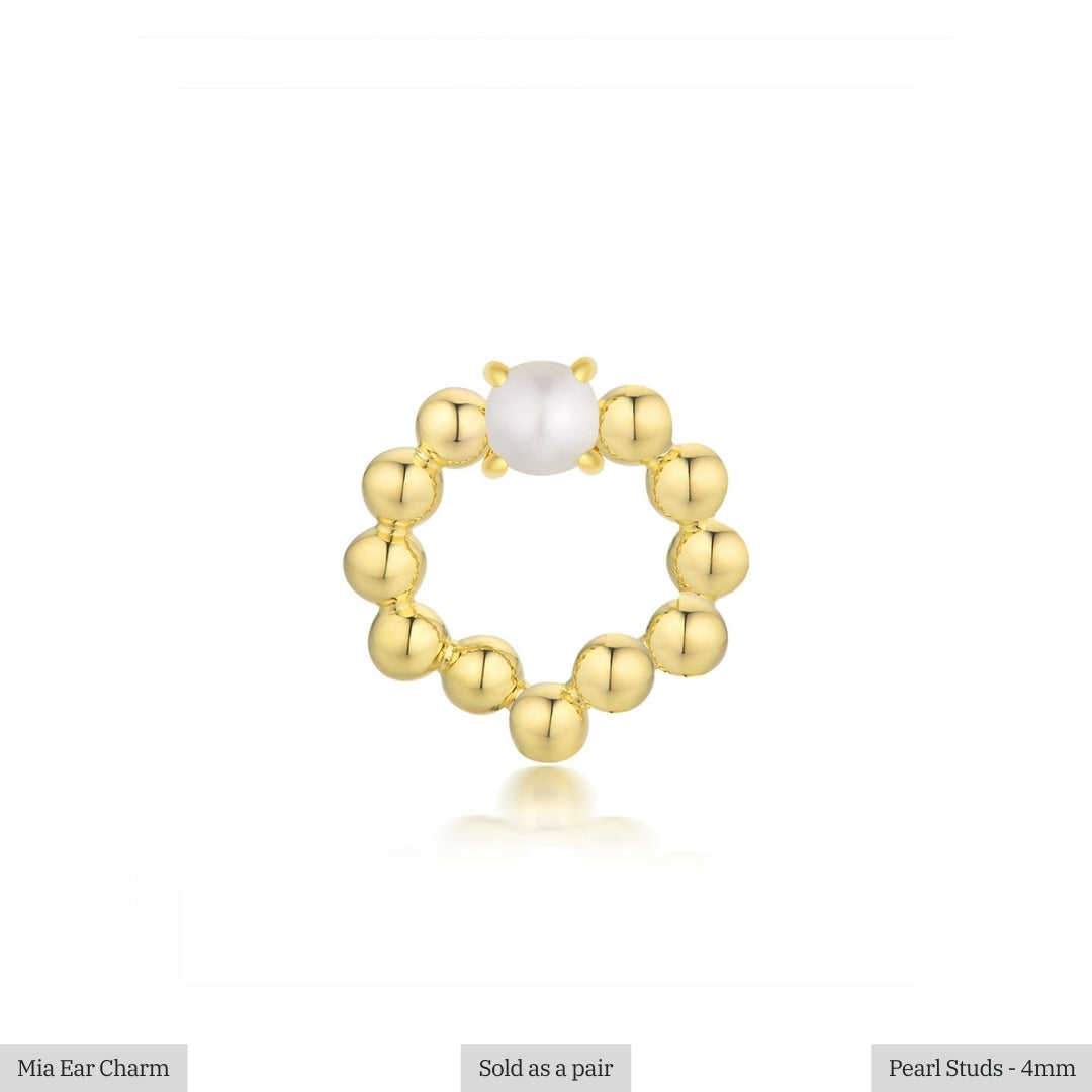 Pearl Studs - 4mm