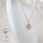 Mother-of-Pearl Birth Flower Pendant