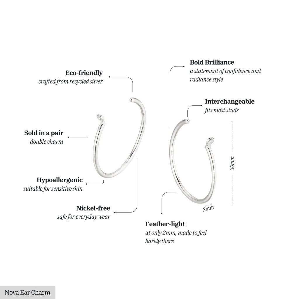 Nova Ear Hoop Charms