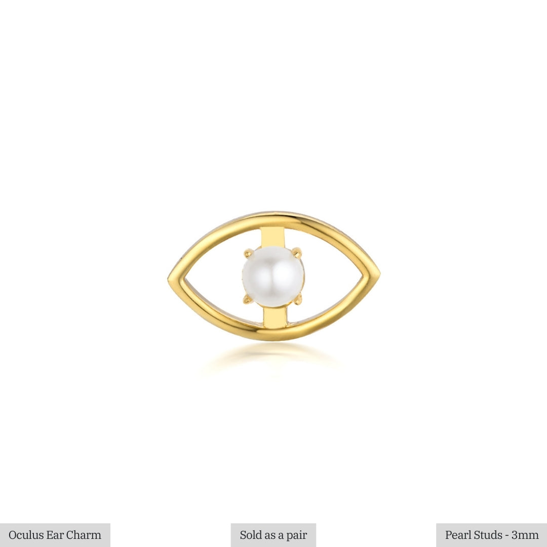Pearl Studs - 3mm