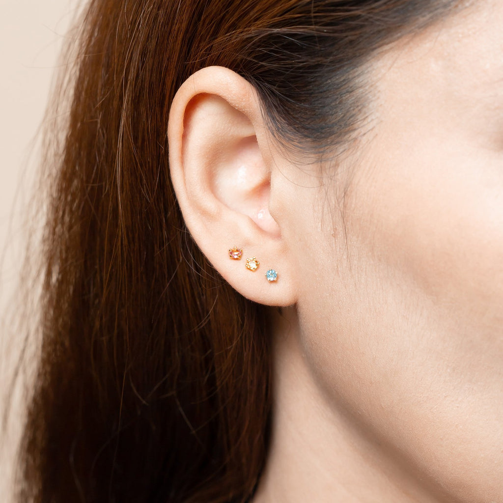 October Birthstone Ear Studs