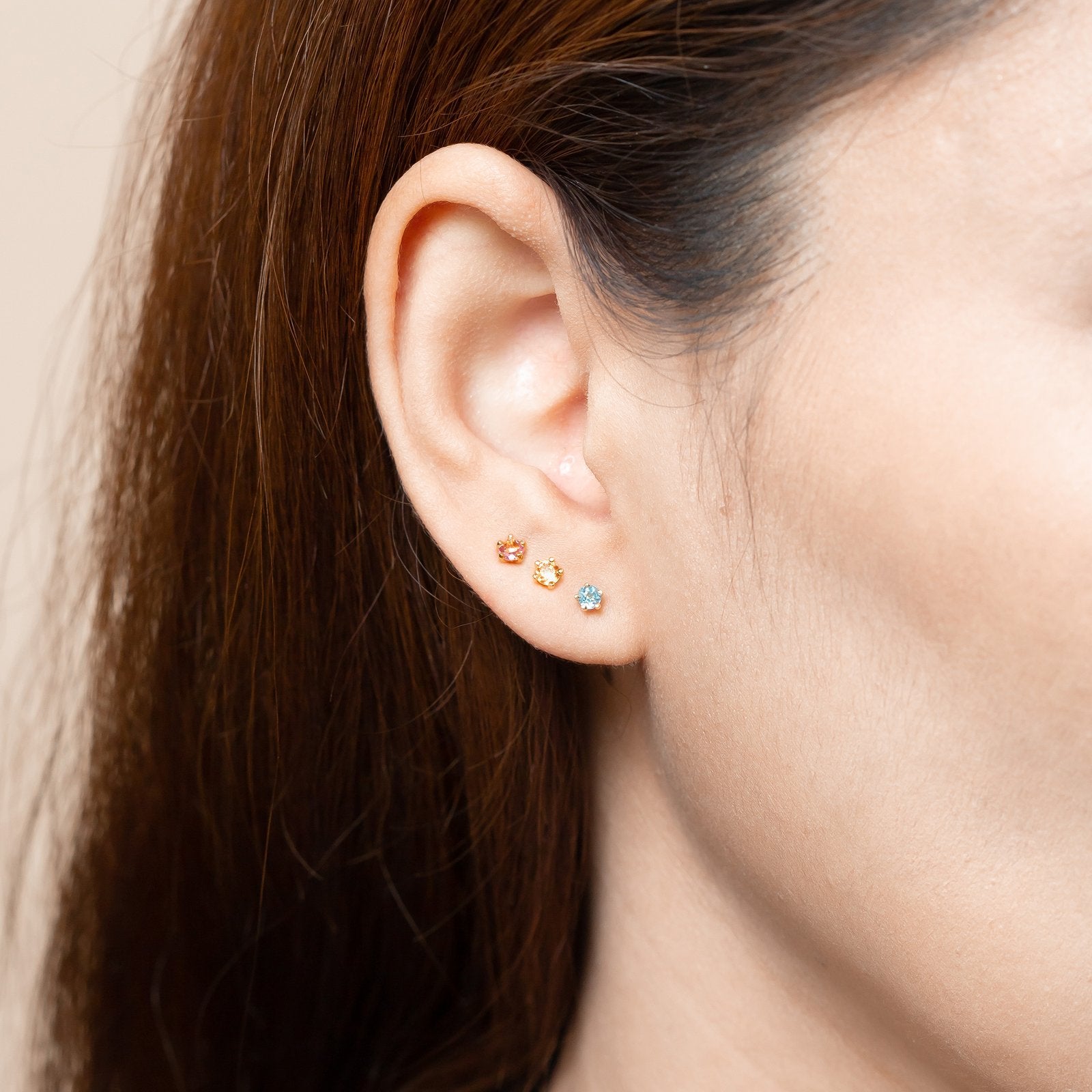 November Birthstone Ear Studs