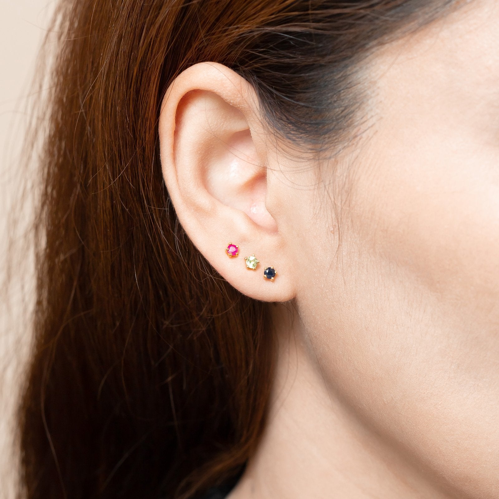 July Birthstone Ear Studs