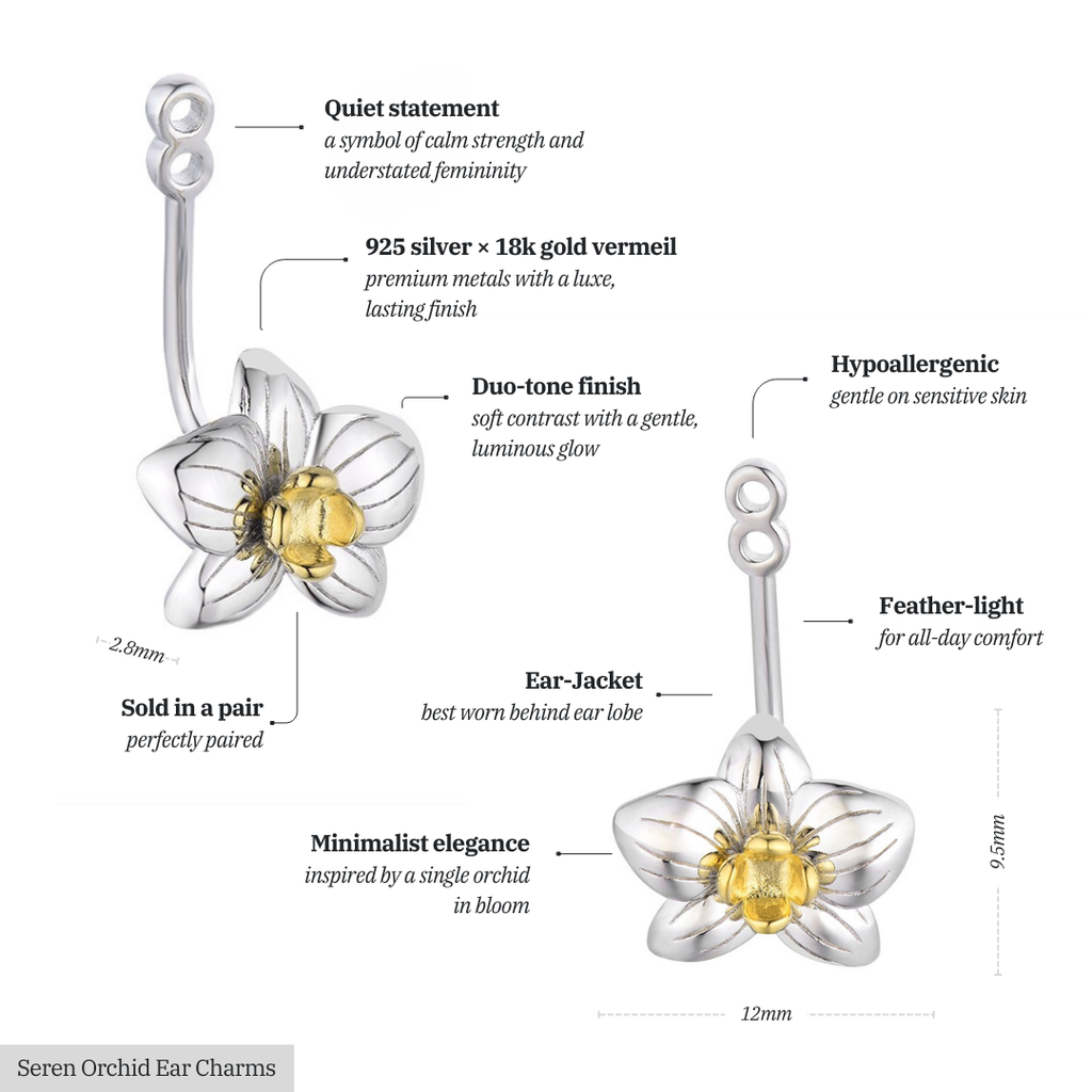 Seren Orchid Ear Charms