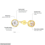 White Topaz Ear Studs