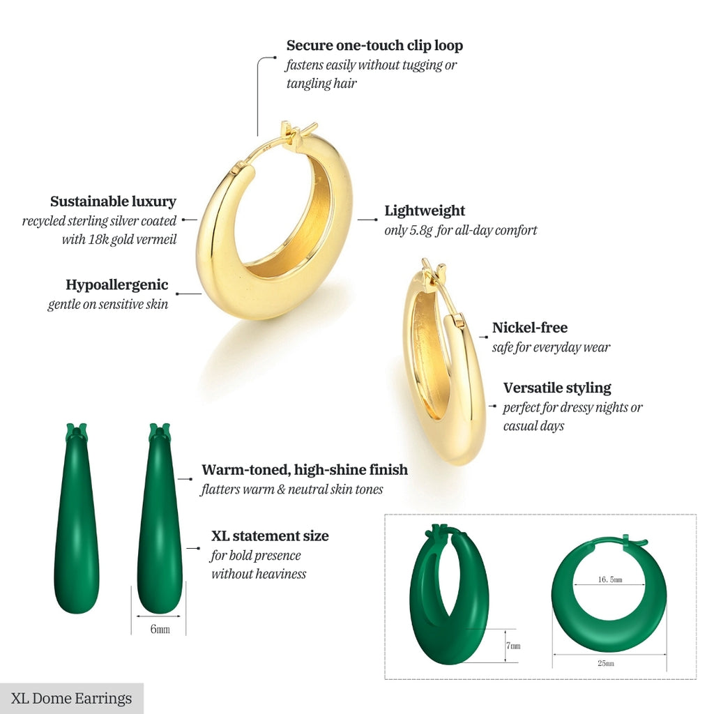 XL Dome Earrings